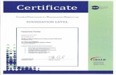 FOUNDATION LEVEL · Certificate Certified Professional for Requirements Engineering FOUNDATION LEVEL Paraschos Pentas geboren am 27.01.1974 hat die Prüfung zum IREB@ Certified Professional
