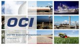 OCI NV Investor Presentation · 2020. 10. 23. · 2 Disclaimer This presentation ("Presentation") has been prepared by OCI N.V. (the "Company"). By accessing and reading the Presentation