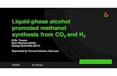 Liquid-phase alcohol promoted methanol synthesis from CO2 ......2016/02/08  · Combination of catalysts optimized for each step would seem interesting Copper chromite (CuCr) was tested