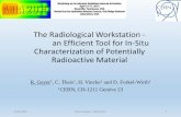 The Radiological Workstation - an Efficient Tool for In-Situ ......The Radiological Workstation - an Efficient Tool for In-Situ Characterization of Potentially Radioactive Material