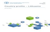Country profile Lithuania · 2018. 12. 11. · and western parts of Lithuania are the best regions for crop production, especially the middle lowland. Climate Lithuania is a semi-humid