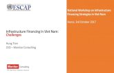 Infrastructure Financing in Viet Nam: Challenges · PDF file 2017. 10. 4. · Infrastructure Financing in Viet Nam: Challenges Hung Tran CEO –Monitor Consulting 1 National Workshop