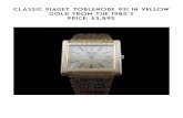 Classic Piaget Toblenore 931 in yellow gold from the 1980’s · Classic Piaget Toblenore 931 in yellow gold from the 1980’s Beautiful tank piaget Toblerone reference 931 A4 in