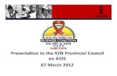 Presentation to the KZN Provincial Council on AIDS 07 March 2012 · 2013. 4. 5. · Vision To mobilise and empower South African Business to take effective action on HIV/AIDS in the
