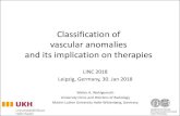 Classification of vascular anomalies and its implication on … · Lasertherapy Resection Lymphatic Malformation (LM) Sclerotherapy (macrocystic forms) Resection, Lasertherapy mTOR