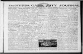 » v > ' The NYSSA JOURNAL...Mrs. V.C. Holton Dies In Nyssa Funeral services for Mrs. Virgie C. Holton of route 2, Caldwell, Idaho, daughter of Mrs. Jean Flet cher, former Nyssa resident,