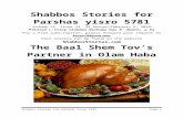 parshasheets.com · Web viewShabbos Stories for Parshas yisro 5781 Volume 12, Issue 23 24 Shevet/February 6, 2021 Printed L’illuy nishmas Nechama bas R’ Noach, a”h s For a free
