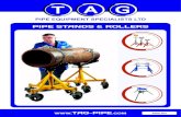 T A G Stands...Shown with RWK400 roller wheel kit fitted Levelling pads supplied as standard QUATTRO STANDS Heavy duty pipe stands for large diameter and heavy wall pipe T …
