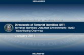 Directorate of Terrorist Identities (DTI) Terrorist Identities … · 2016. 9. 11. · consolidated watchlist database •DOD and Treasury added to database sharing community of interest
