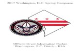 Official Event Information Packet Washington, D.C. District, BSA...2017 Washington, D.C. Spring Camporee Theme: Pioneering & Cub Carnival: Boy Scouts and Venturers will enhance their
