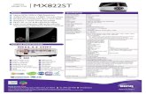 PROJECTOR DIGITAL MX822ST · 2020. 1. 6. · MX822ST Digital Projector 5.1” 12.9” 9.8” Optional Interactivity Function Required equipment list: PointDraw Module (Included in