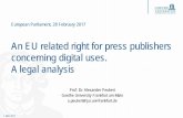 An EU related right for press publishers concerning digital uses. A … · 2017. 3. 1. · 1. März 2017 An EU related right for press publishers concerning digital uses. A legal