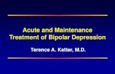 Acute and Maintenance Treatment of Bipolar Depression...Emerging data suggest atypical antipsychotics provide benefit in acute bipolar depression, with the strongest evidence supporting