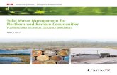 ECCC Solid Waste Management for Northern and Remote … · 2020. 9. 11. · Solid Waste Management for Northern and Remote Communities ... 5.0 Landfill Design and Operations ... Figure