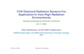 CVD Diamond Radiation Sensors For Application In Very High …dpnc.unige.ch/seminaire/talks/weilhammer.pdf · 2006. 2. 8. · 30. Nov. 2005 Seminar Uni Geneva 1 CVD Diamond Radiation