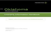 Oklahoma Department of Insurance Licensing Information …...This handbook provides information about the examination and licensing process for obtaining a resident insurance license.
