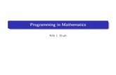 Programming in Mathematics - math.loyola.edumath.loyola.edu/~mili/MA302/Lecture01.pdf · 2017. 1. 10. · Left-hand side can include only one variable name Right-hand side can be