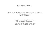Flammable, Caustic and Toxic Materials Theresa Grenier David … and... · 2016. 2. 9. · Flammable, Caustic and Toxic Materials Theresa Grenier David Haasenritter . ... Includes