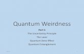 Quantum Weirdness - Carleton University · 2019. 10. 17. · quantum weirdness: •The Virtual Particle •Every particle spends some time as a combination of other particles in all
