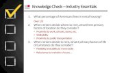 Knowledge Check – Industry Essentials€¦ · Knowledge Check –Industry Essentials 1. What percentage of Americans lives in rental housing? Over 1/3 . 2. When renters decide where