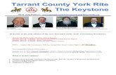 York Rite Newsletter · 2018. 2. 24. · 3 tarrant county york rite association meeting tuesday, june 30, 2015 dinner --- 5:00 pm at mexican inn 612 n henderson st - fort worth then