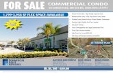 FOR SALECOERCAL CODO...SITE PLAN SUITE SF DESCRIPTION 305 1,799 • Flex Space with Grade Level Roll Up Door • Sale Price $539,000 • Ask About Expansion up to 3,958 SF 304 2,155