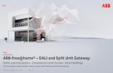 Online Learning Session: ABB-free@home® - DALI and Split ......ABB-free@home® –DALI and Split Unit Gateway December 18, 2020 Slide 5 DG-M-1.16.1 –free@home DALI Gateway SUG-F-1.1
