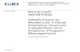 GAO-21-16, Accessible Version, NUCLEAR WEAPONS: NNSA …Stockpile Stewardship and Management Plan, NNSA must ensure there is both (1) a sustainable supply of DU and other strategic