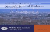 MEI Policy Paper 2014-1 · MEI Policy Paper 2014-1 Yemen’s National Dialogue Charles Schmitz Policy Papers Series