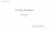 A String Manifesto - Karlstad University · 2017. 3. 16. · N=0 N=1 N=2, N=4, N=8 Amount o f supe r sym metry AdS/QCD “Applied AdS/CFT” String pheno String cosmo KKLT Heterotic