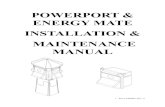 POWERPORT & ENERGY MATE INSTALLATION & MAINTENANCE … · 2020. 10. 15. · Install electric feeder circuits according to local Electrical Code. PowerPort will accept 350 MCM-4 AWG