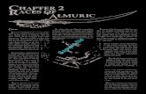 The Largest RPG Download Store! - Chapter 2 Races of Almuricwatermark.drivethrurpg.com/pdf_previews/107374-sample.pdf · 2018. 4. 28. · ammunition pouch. Gura weapons include swords,