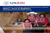 ENVIRONMENTALLY SOUND DESIGN (ESD) SECTOR …...Solar power, small hydropower, wind power, geothermal energy, and bioenergy are all discussed with an overview of the recent trends