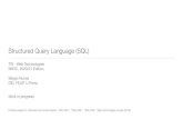 Structured Query Language (SQL) · 2020. 11. 18. · SQL Acronym for Structured Query Language. Special purpose language designed to query relational databases. Established as a standard