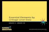 Essential Elements by Linkage Level Data...individual essential element. At the initial level, essential elements are separate since there is an overlap of individual skills measuring