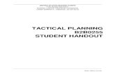 TACTICAL PLANNING B2B0255 STUDENT HANDOUT · 2015. 8. 31. · B2B0255 Tactical Planning 3 Basic Officer Course Tactical Planning (CONTINUED) In This Lesson We will discuss the six
