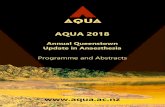 Programmeand Abstracts - AQUA - Annual Queenstown Update in Anaesthesia 2018 - Programme and... · 2018. 8. 17. · recent developments in transfusion medicine. We also have Ben Johnston,