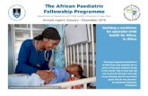 The African Paediatric Fellowship Programme · Together they are backbone of a new network of paediatric specialists committed to the development of specialist ... A workshop with