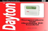 Temperature and Humidity EC Control - Solutions for Air · 2015. 2. 13. · The Dayton Indoor Air Quality – Temperature/Humidity Controller ships with the following factory settings: