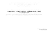CLINICAL CLEARANCE REQUIREMENTS HANDBOOK...Oct 29, 2018  · AMERICAN HEART ASSOCIATION CPR FOR HEALTHCARE PROVIDERS (BASIC LIFE SUPPORT) (BLS) Students are required to submit a copy