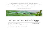Plants & Ecology · 2012. 1. 16. · Quantitative aspects of plant-insect interactions in fragmented landscapes - the role of insect search behavior Petter Andersson . Plants & Ecology