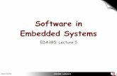Software in Embedded SystemsIn embedded systems is essential to be able to read and output data! • polling (usually single threaded apps): 1. examine the peripheral for new data
