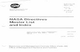 NASA Directives Master List and Index · MS 60-1/Diana Neville Marshall Space Flight Center DXOI/Tim Tyson Stennis Space Center AA00/Patricia Penton NASA Headquarters JMS/Electa Person