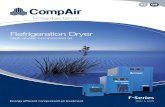 Refrigeration Dryer - CompAir · 2020. 12. 17. · refrigerant dryer. The innovative control indicates to the user whether the dryer is running in energy saving mode and provides
