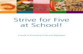 STRIVE FOR FIVE AT SCHOOL! - Nova Scotia...Recipes: rhubarb & strawberry smoothie rhubarb raspberry muffins strAWBerries nutritional tips & Fun Facts for newsletters / promotional