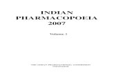 INDIAN PHARMACOPOEIA 2007 - Pharma research LibraryPharmacopoeia Commission (IPC) on behalf of the Government of India, Ministry of Health & Family Welfare. The Government of India