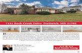 7121 Rock Creek Drive Frederick, MD 21702 · 2021. 2. 4. · Formal Living Room With Cozy Fireplace, 3 Bedrooms On The Main Level, And Spacious 22X15 First Floor Family Room. Remodeled