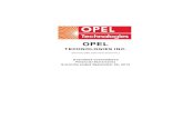FS Cover 31Mar2010 - POET Technologies · OPEL TECHNOLOGIES INC. (Expressed in US Dollars) CONDENSED CONSOLIDATED STATEMENTS OF CHANGES IN SHAREHOLDERS' EQUITY (Unaudited) For the