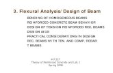 3 Flexural Analysis/Design of Beam3. Flexural Analysis/Design of … · 2018. 1. 30. · DESSG O SO O C C SIGN OF TENSION REINFORCED REC. BEAMS DESIGN AIDS PRACTICAL CONSIDERATIONS