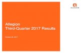 Allegion Third-Quarter 2017 Results/media/Files/A/Allegion...4 | Third-Quarter 2017 Results Third-Quarter Financial Highlights Revenue of $609.4 million increased +4.9%, +2.7% on an